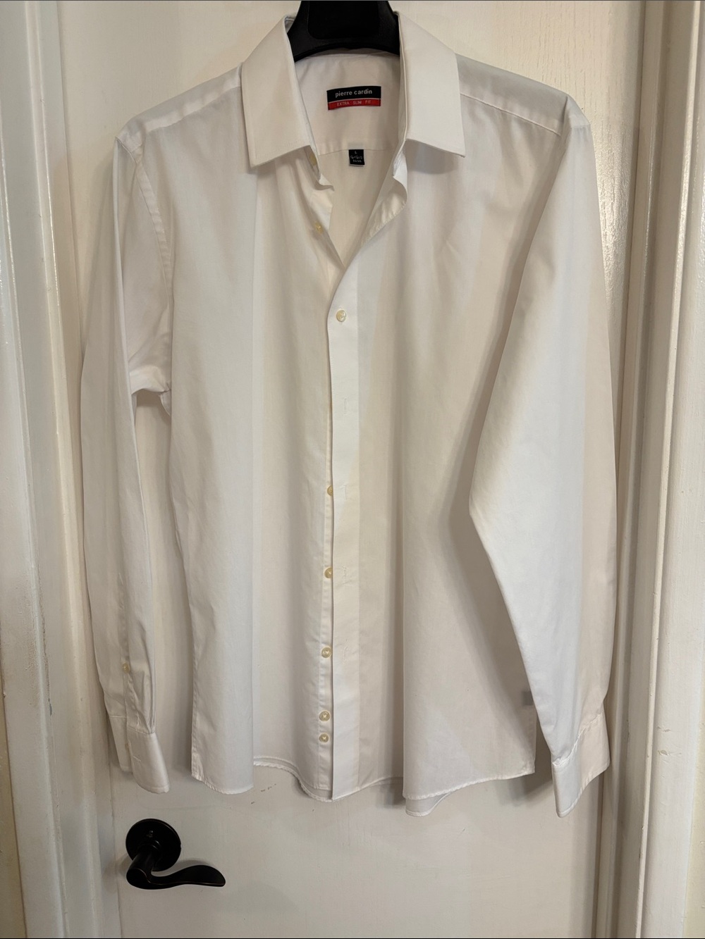 Pierre Cardin Men's White Dress Shirt - Classic Button-Down